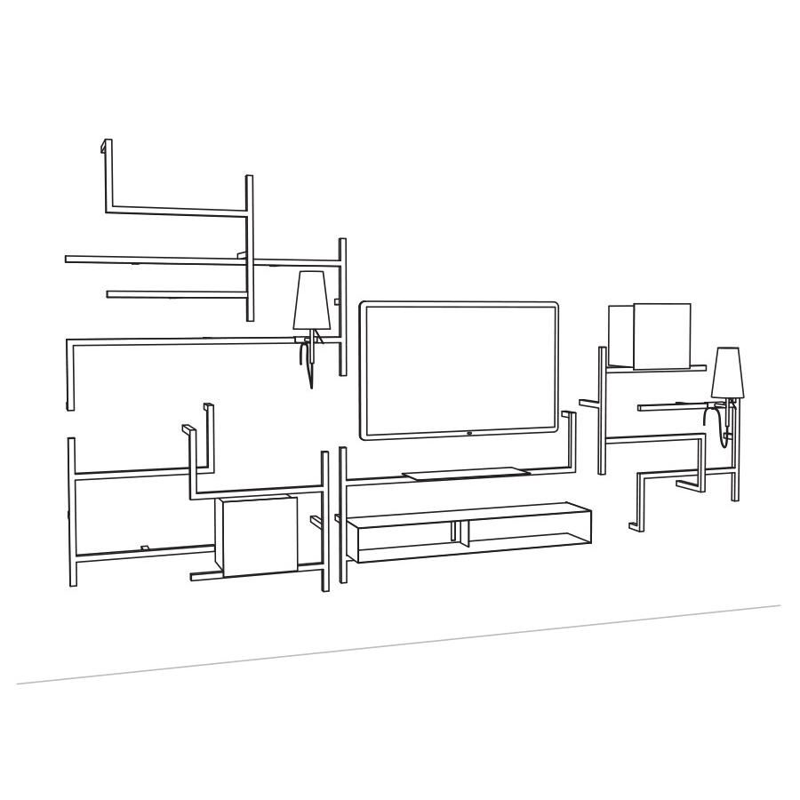 MOGG bibliothèque murale ANTOLOGIA COMPOSITION 6