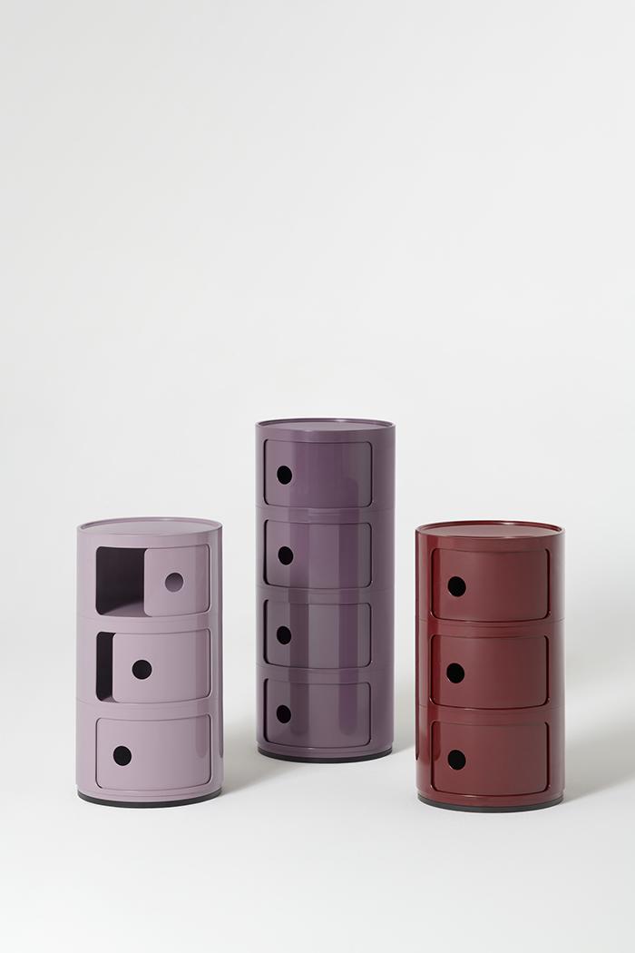 KARTELL table de chevet COMPONIBILI à trois éléments