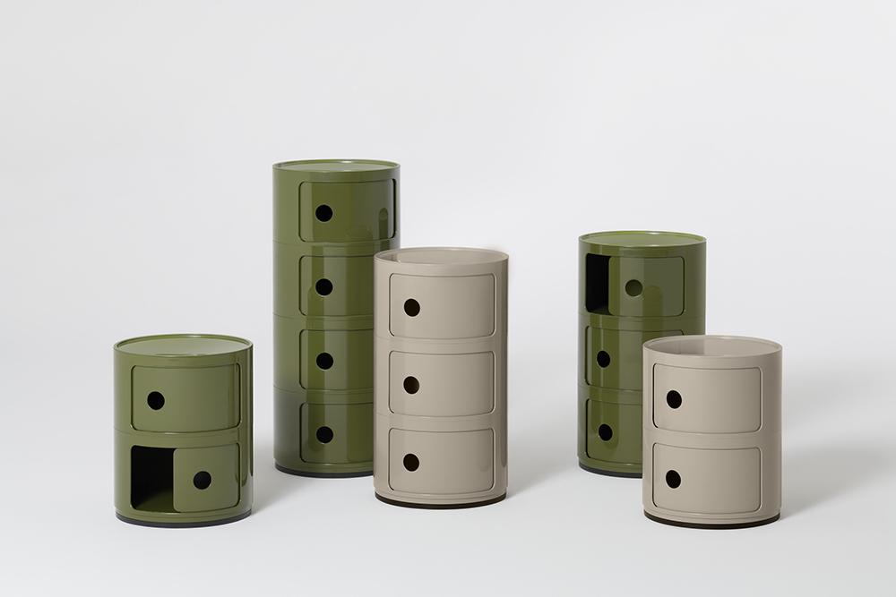 KARTELL table de chevet COMPONIBILI à trois éléments