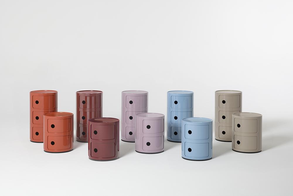 KARTELL table de chevet COMPONIBILI à trois éléments