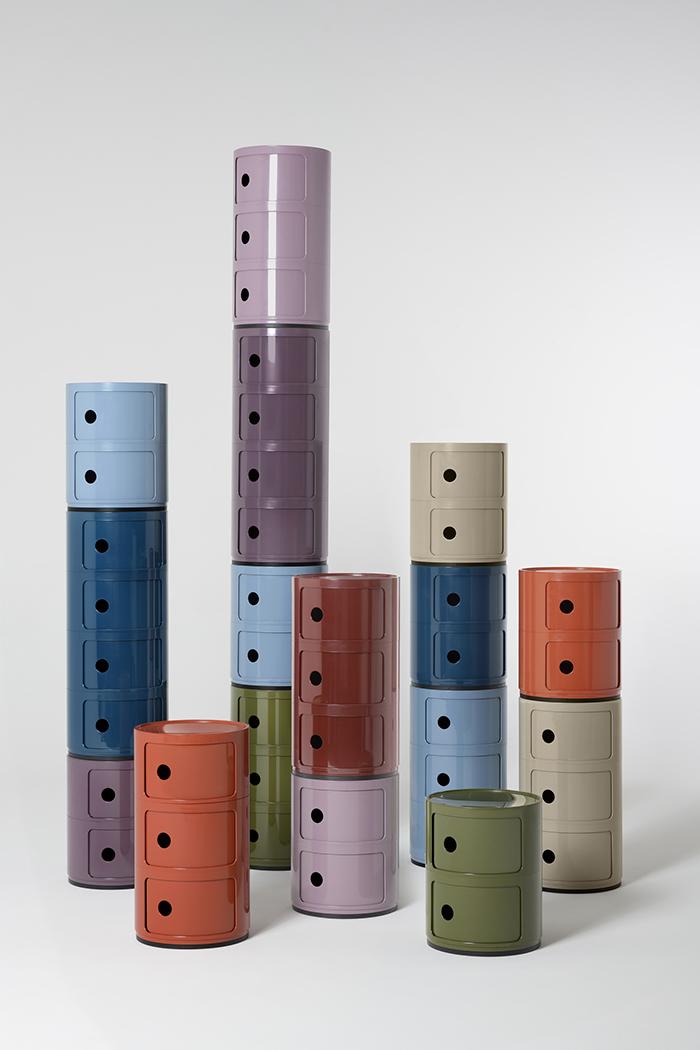 KARTELL table de chevet COMPONIBILI à trois éléments