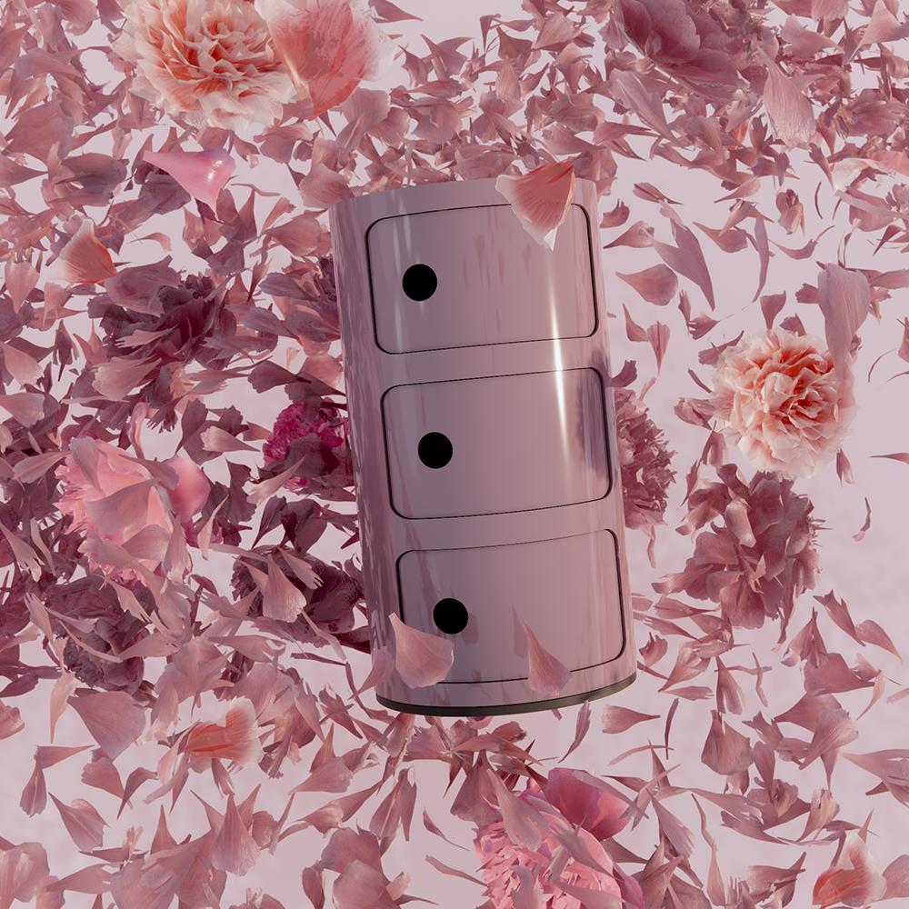 KARTELL table de chevet COMPONIBILI à trois éléments