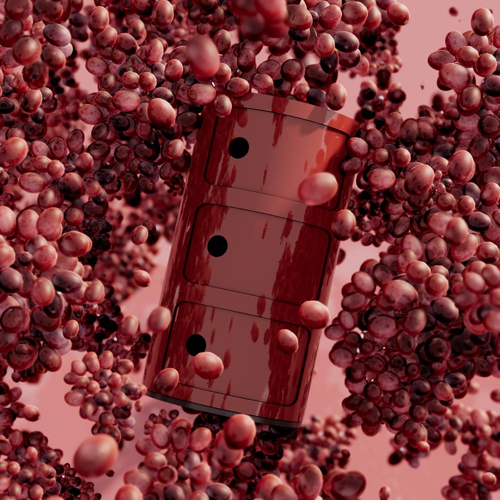 KARTELL table de chevet COMPONIBILI à trois éléments