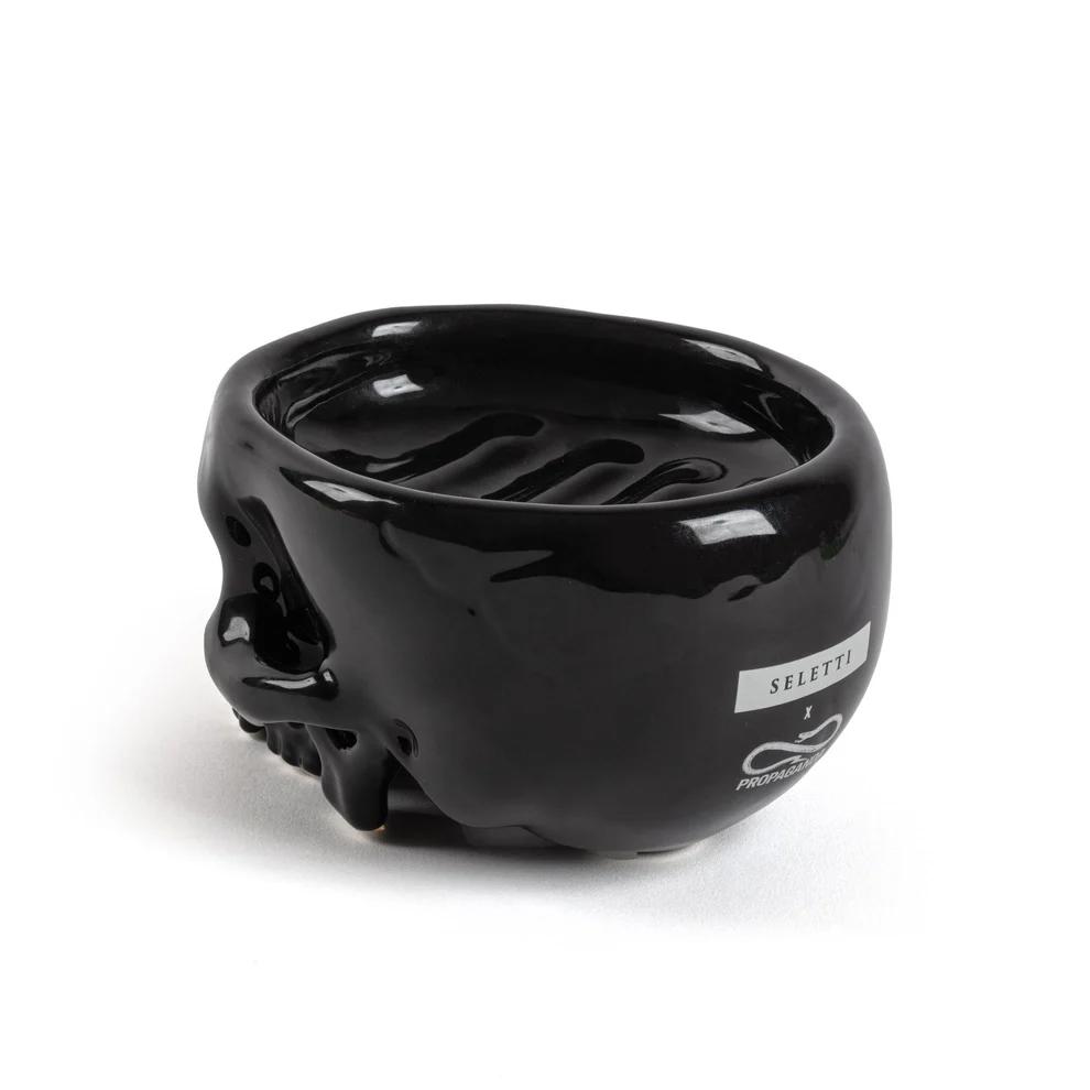 SELETTI porte-savon BRAIN WASH en forme de crâne avec savon