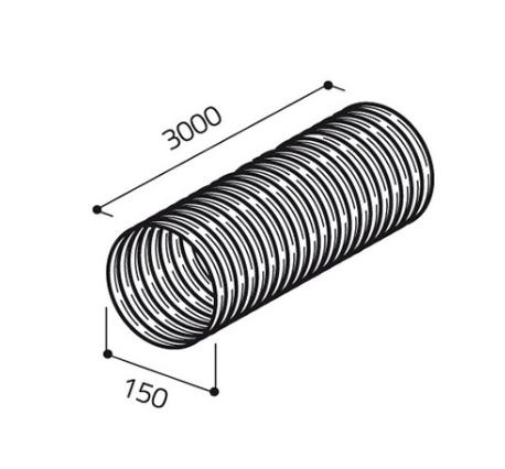 ELICA tube rond souple 150x3000mm 1052AD