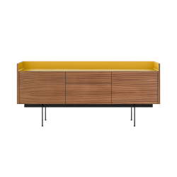 PUNT MOBLES buffet meuble STOCKHOLM avec 2 portes et 2 tiroirs STH302 avec la base H 29 cm