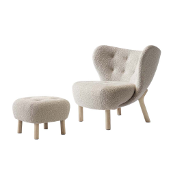 AND TRADITION fauteuil et pouf LITTLE PETRA VB1 & ATD1