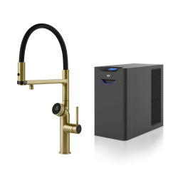 GESSI mitigeur de cuisine 60722 727 Brass Brushed VITA Collection avec unité FROID 60802