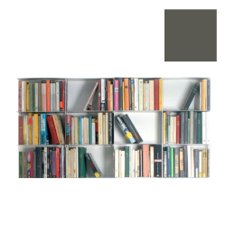 KRIPTONITE bibliothèque murale KROSSING Anthracite opaque 133 x 75 cm