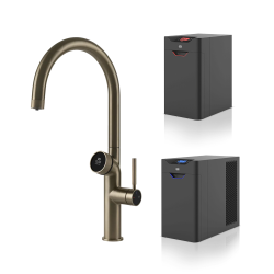 GESSI mitigeur de cuisine 60720 149 Finox Brushed Nickel VITA Collection avec unité CHAUD et FROID