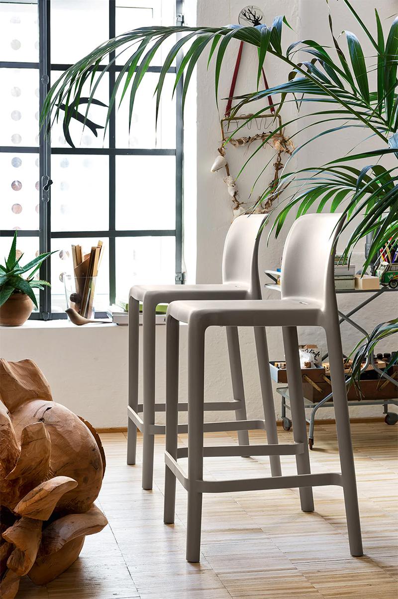 CONNUBIA set de 2 tabourets BAYO pour extérieur H 90 cm