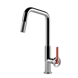 GESSI mitigeur robinet de cuisine avec douche extractible 60203 OFFICINE V Collection
