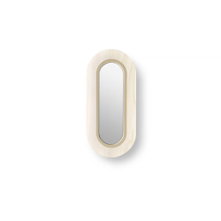 LZF LUZIFER lampe murale applique avec miroir LENS OVAL diffuseur métallique blanc ivoire 2700K