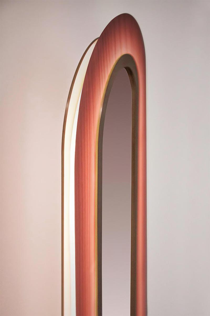 LZF LUZIFER lampe murale applique avec miroir LENS OVAL diffuseur métallique d'or 2700K