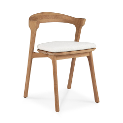 ETHNICRAFT chaise avec coussin pour l'extérieur BOK structure teak
