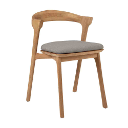 ETHNICRAFT chaise avec coussin pour l'extérieur BOK structure teak