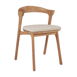 ETHNICRAFT chaise avec coussin pour l'extérieur BOK structure teak