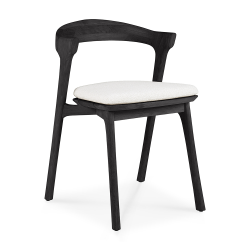 ETHNICRAFT chaise avec coussin pour l'extérieur BOK structure teak noir