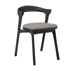 ETHNICRAFT chaise avec coussin pour l'extérieur BOK structure teak noir