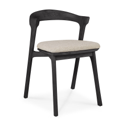 ETHNICRAFT chaise avec coussin pour l'extérieur BOK structure teak noir