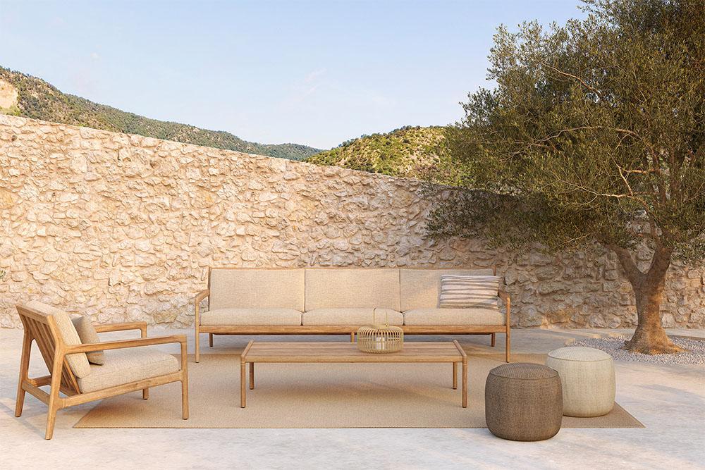 ETHNICRAFT pouf d'éxterieur DONUT Ø 50cm