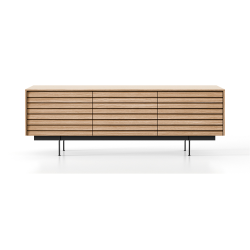 PUNT MOBLES buffet meuble SUSSEX 301 avec 3 portes avec la base H 17 cm