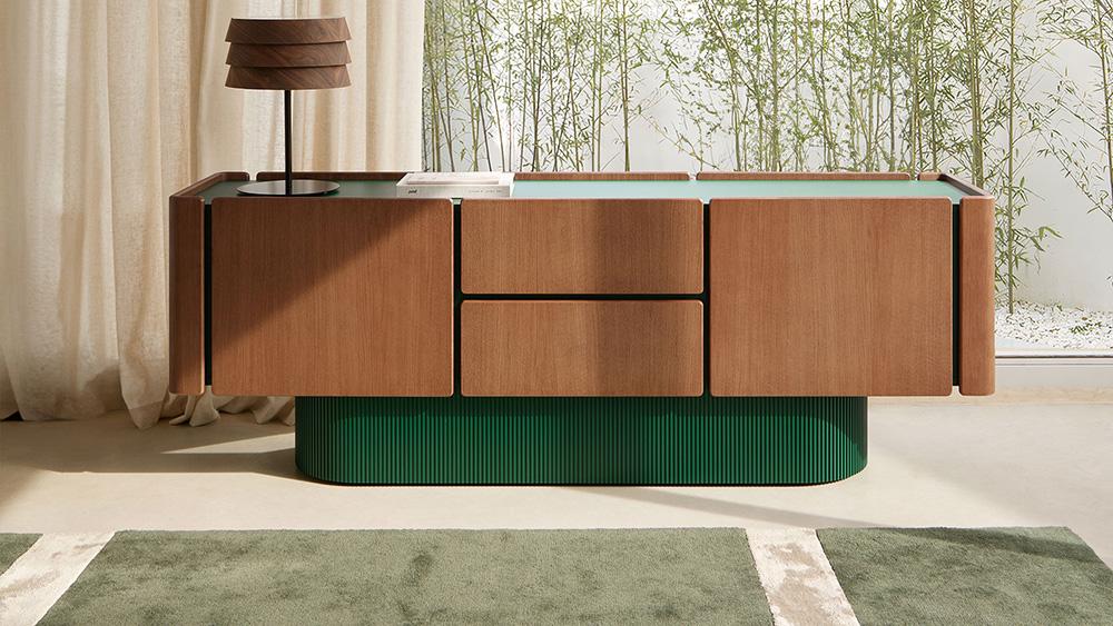 PUNT MOBLES buffet meuble DUNE avec 4 portes et 2 tiroirs