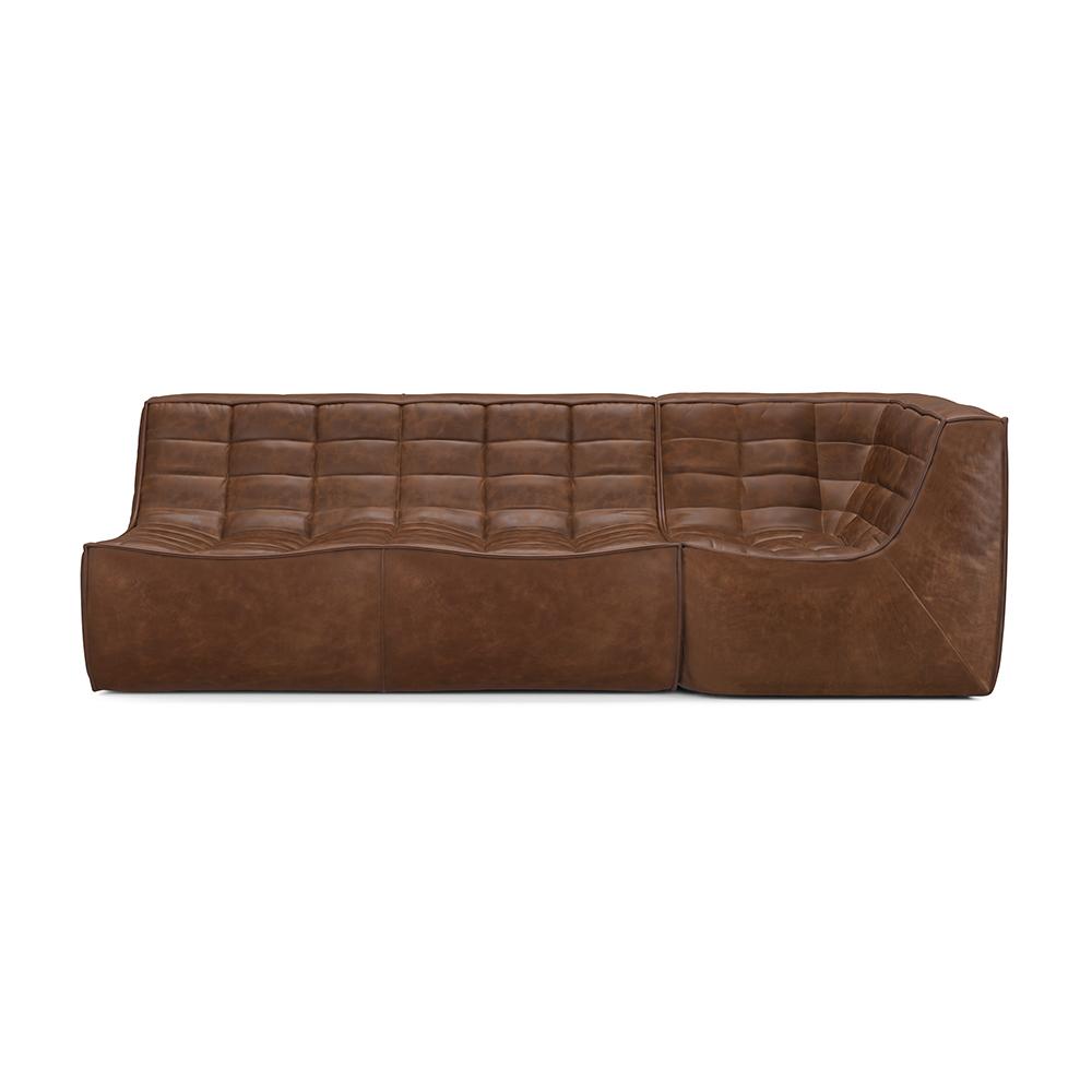 ETHNICRAFT canapé modulaire d'angle carré N701 90°