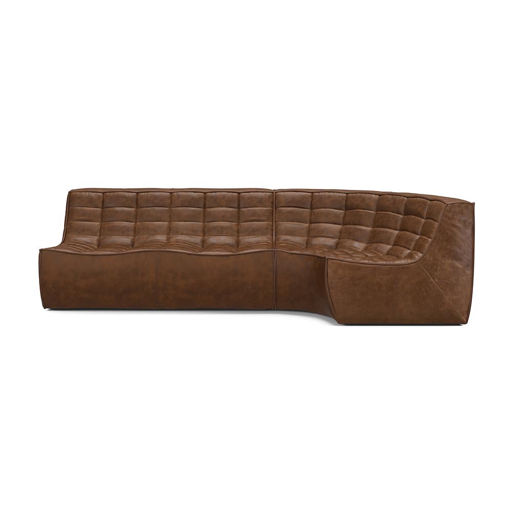 ETHNICRAFT canapé modulaire d'angle rond N701 90°