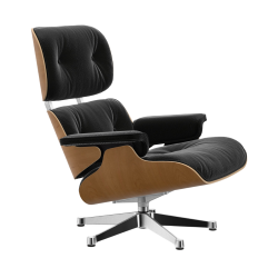 VITRA fauteuil cuir noir EAMES LOUNGE CHAIR nouvelles dimensions