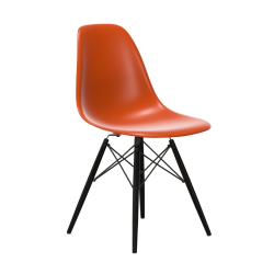 VITRA chaise avec base en érable noir Eames Plastic Side Chair DSW NOUVELLES DIMENSIONS