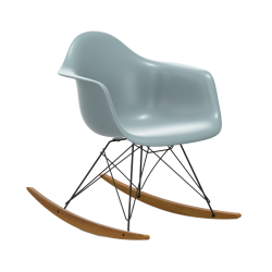 VITRA RAR fauteuil à bascule Eames Plastic Armchair base basic dark et érable doré