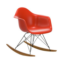 VITRA RAR fauteuil à bascule Eames Plastic Armchair base basic dark et érable doré