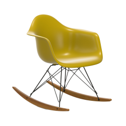 VITRA RAR fauteuil à bascule Eames Plastic Armchair base basic dark et érable doré
