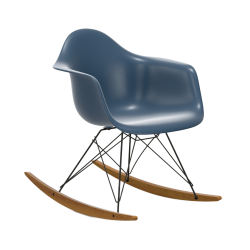 VITRA RAR fauteuil à bascule Eames Plastic Armchair base basic dark et érable doré