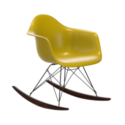 VITRA RAR fauteuil à bascule Eames Plastic Armchair base basic dark et érable foncé