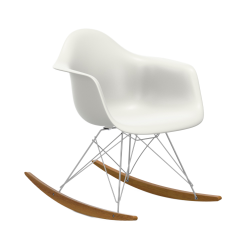 VITRA RAR fauteuil à bascule Eames Plastic Armchair base chromée et érable doré
