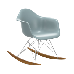 VITRA RAR fauteuil à bascule Eames Plastic Armchair base chromée et érable doré