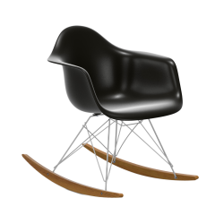 VITRA RAR fauteuil à bascule Eames Plastic Armchair base chromée et érable doré
