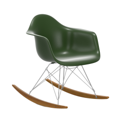 VITRA RAR fauteuil à bascule Eames Plastic Armchair base chromée et érable doré