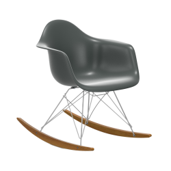 VITRA RAR fauteuil à bascule Eames Plastic Armchair base chromée et érable doré