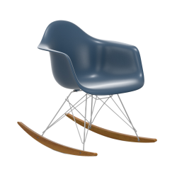 VITRA RAR fauteuil à bascule Eames Plastic Armchair base chromée et érable doré