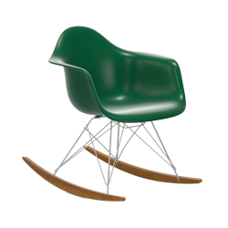 VITRA RAR fauteuil à bascule Eames Plastic Armchair base chromée et érable doré