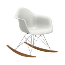 VITRA RAR fauteuil à bascule Eames Plastic Armchair base chromée et érable doré