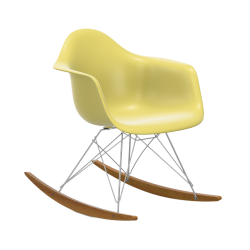 VITRA RAR fauteuil à bascule Eames Plastic Armchair base chromée et érable doré