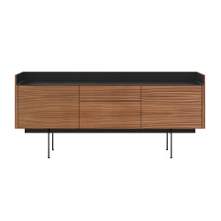 PUNT MOBLES buffet meuble STOCKHOLM avec 2 portes et 2 tiroirs STH302 avec la base H 29 cm