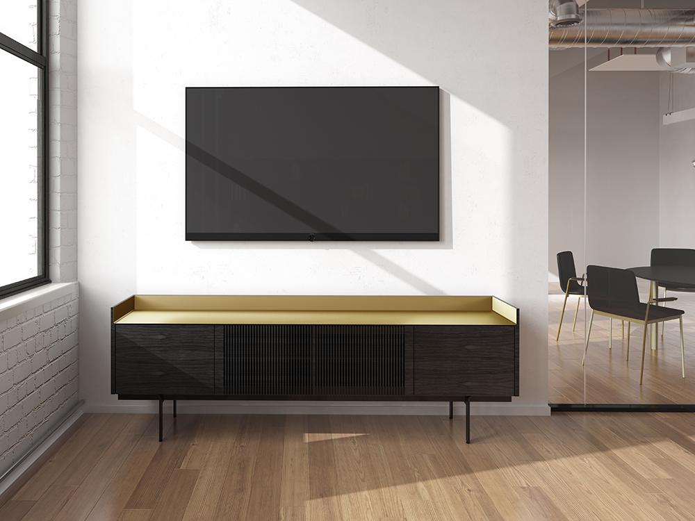 PUNT MOBLES buffet meuble STOCKHOLM avec 3 portes STH303 avec la base H 29 cm