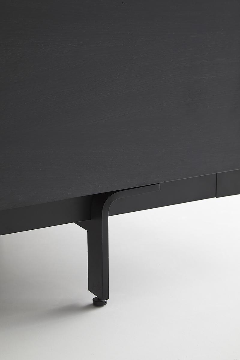 PUNT MOBLES buffet meuble STOCKHOLM avec 3 portes STH303 avec la base H 29 cm