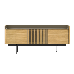 PUNT MOBLES buffet meuble STOCKHOLM avec 3 portes STH303 avec la base H 29 cm