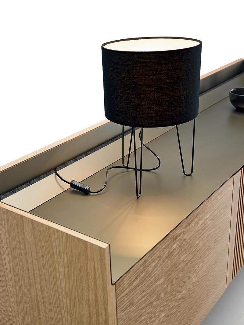 PUNT MOBLES buffet meuble STOCKHOLM avec 2 portes STH203 avec la base H 29 cm